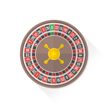 color playing roulette icon illustration.