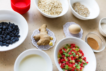 Ingredients for dietary cakes