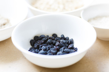 Raisins in a plate