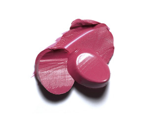 Pink lipstick smears 