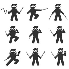 ninja icon set © ronnarid