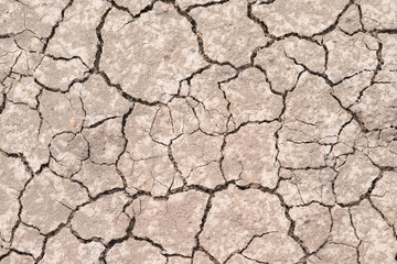 Cracked earth fissure.