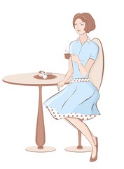 Girl at cafe