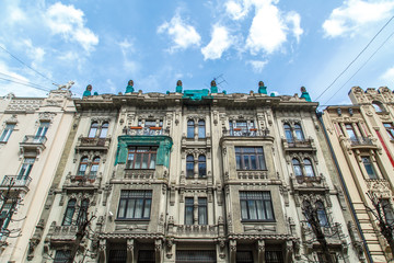 Fototapeta na wymiar Jugendstil Building in Riga Alberta Street