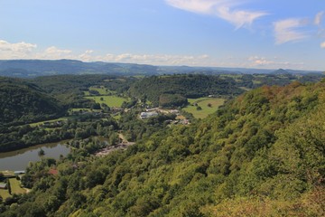 Fototapeta premium Panorama de Bort-les-Orgues.