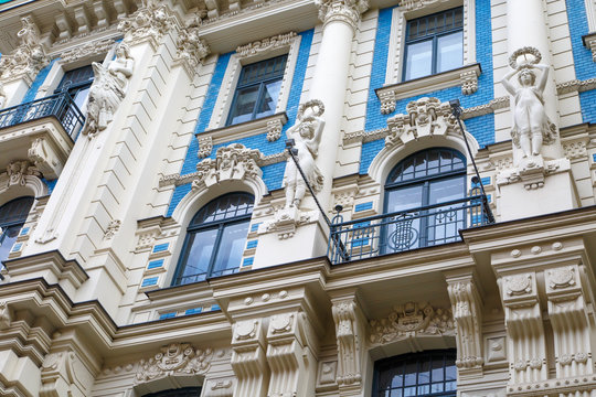 Jugendstil Building in Riga Alberta Street