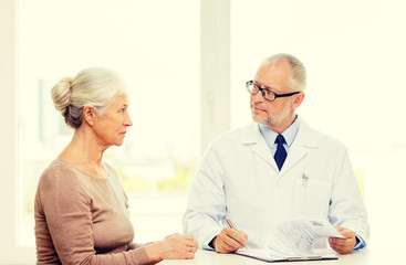 senior woman and doctor meeting