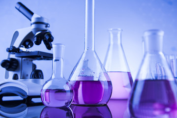 Laboratory glass, Chemistry science concept