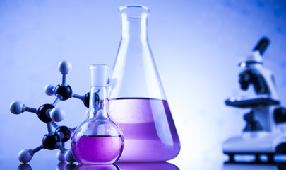 Laboratory glass, Chemistry science concept