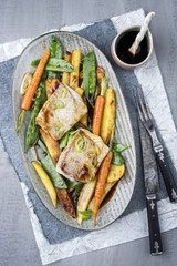 Coalfish Filet with Vegetable