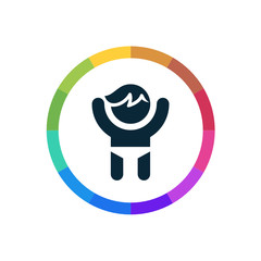 Modern Multicolored Icon