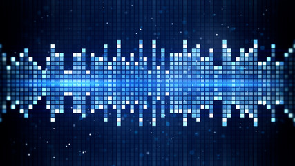 blue flashing squares equalizer