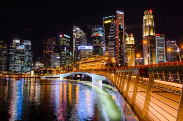 Zelfklevend Fotobehang Singapore centrum © Sergey Peterman