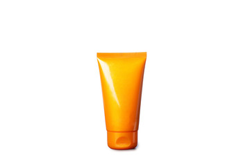 Tubes with sunbathing cream and cream-mask