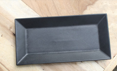 A rectangle plate on the table