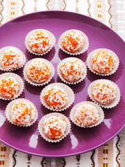 Homemade carrot candies