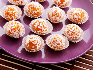 Homemade carrot candies