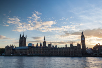 Fototapeta na wymiar Sunset at Westminster