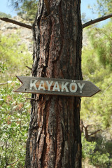 Sign of Kayaköy