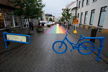 Reykjavik pedestrian street