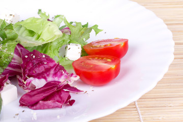 Salad on plate