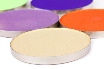 Professional  eyeshadows in round boxes