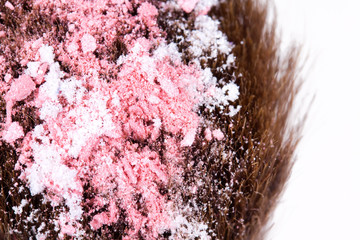 Eyeshadows on professional make-up brush