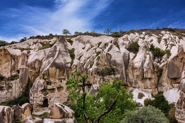 Rock landscape. Cappadocia, Turkey. Goreme national park.