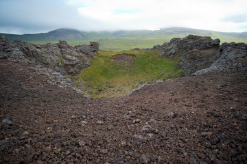Fototapeta na wymiar Saxholl crater