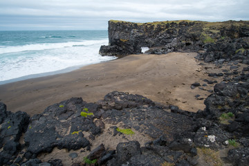 lava rock beach