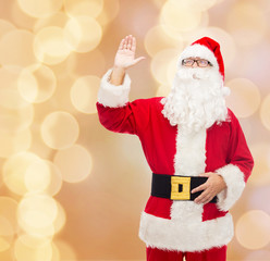 man in costume of santa claus