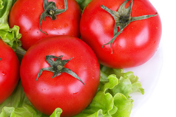 Tomatoes on salad