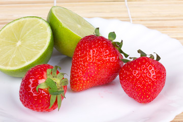 Strawberries and lime