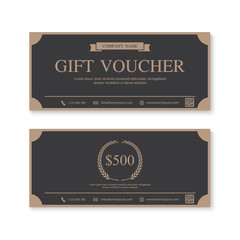Voucher, Gift certificate, Coupon template.