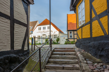 Fototapeta na wymiar Kappeln - Treppe in der Stadt