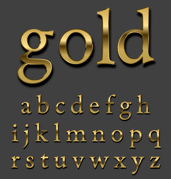 Gold   font