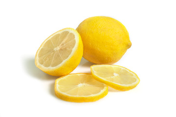 Fresh lemon isolated on white