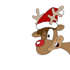 Rudolph wishes you a Merry Christmas - Vector