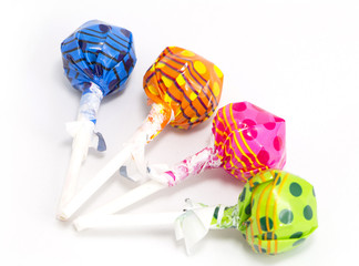 Lollipop Candy Colorful on white background