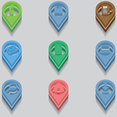 set of computer icons. isometric