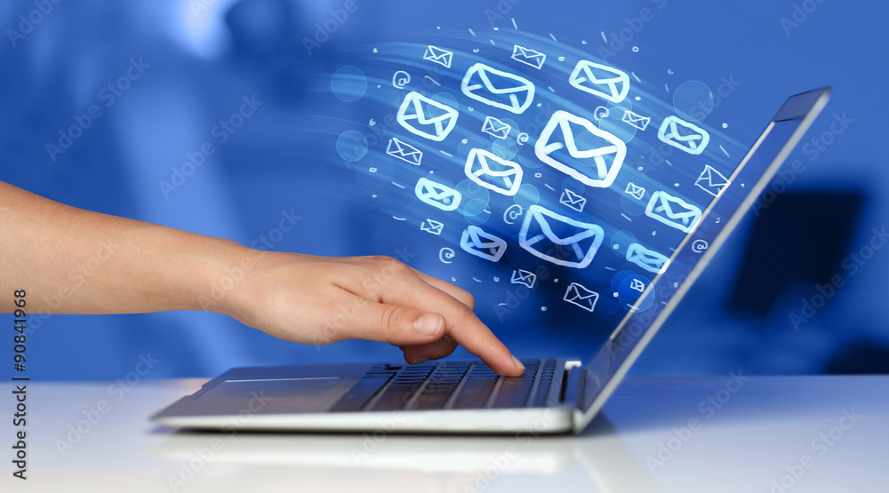 Poster concept of sending e-mails