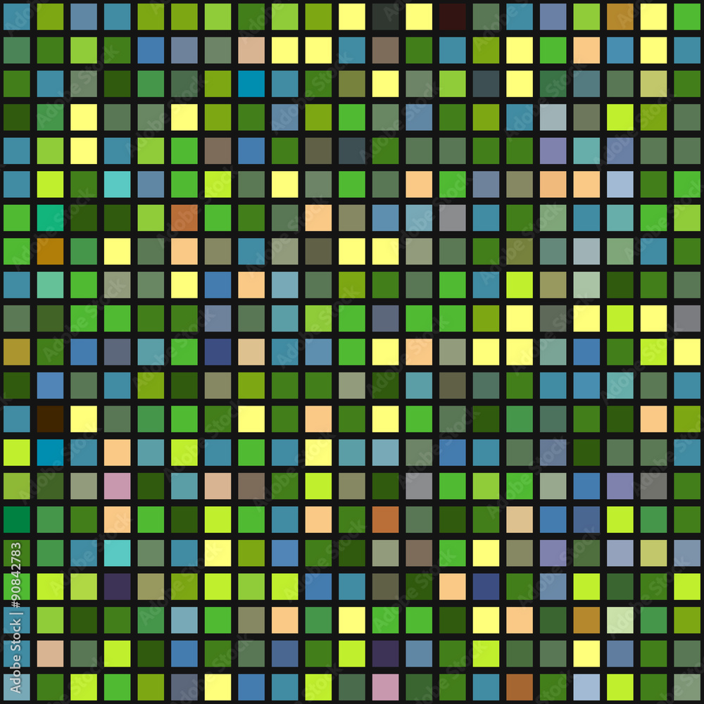 Aufkleber Abstract geometric seamless background of color blocks