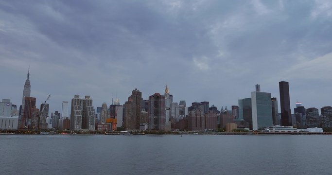 Evening Manhattan Establishing Shot