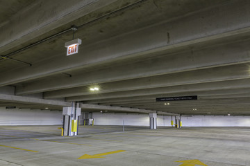 Empty parking garage