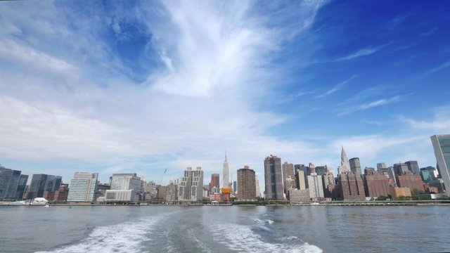 Midtown Manhattan Establishing Shot from East River