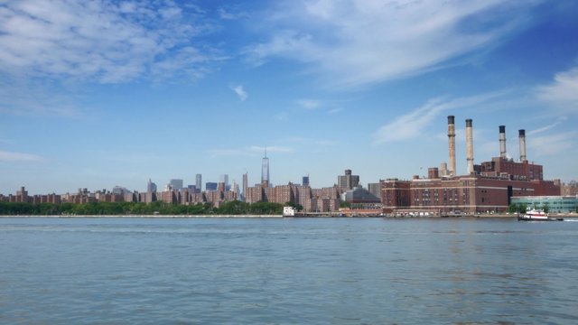New York Skyline as seen from the East River Ferry