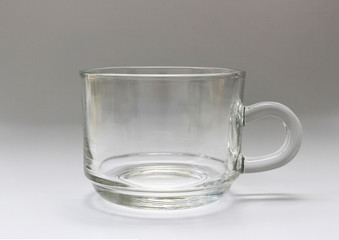 Empty glass tea cup