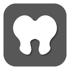 The tooth icon. Dentist and stomatology symbol. Flat