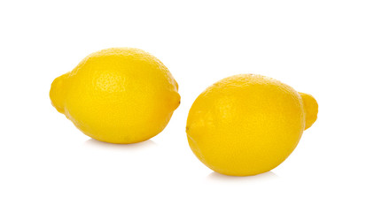 Fresh lemon isolated on white background