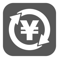 The currency exchange yen icon. Cash and money, wealth, payment symbol. Flat
